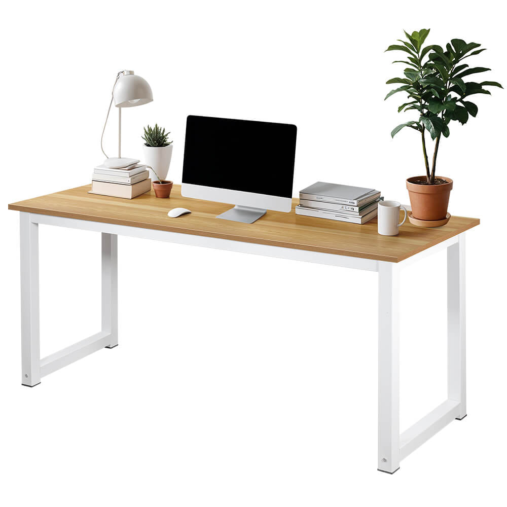 โต๊ะทำงาน InnHome รุ่น INH-140 ยาว 140 ซม. สี Light Walnut_6